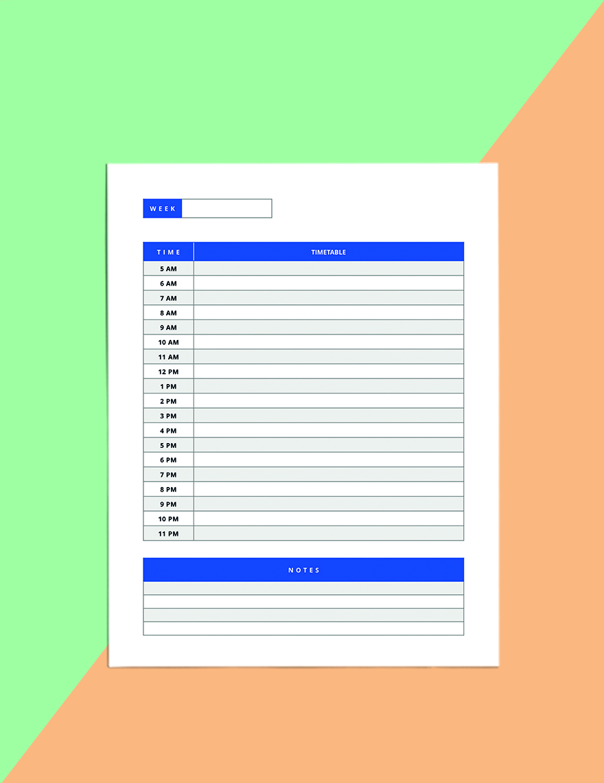 Simple Student Study Planner Template