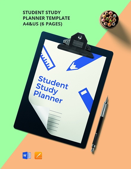 student study planner template