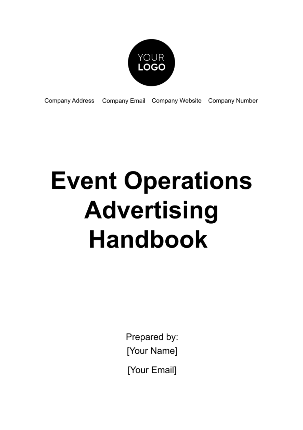 Free Event Operations Advertising Handbook Template