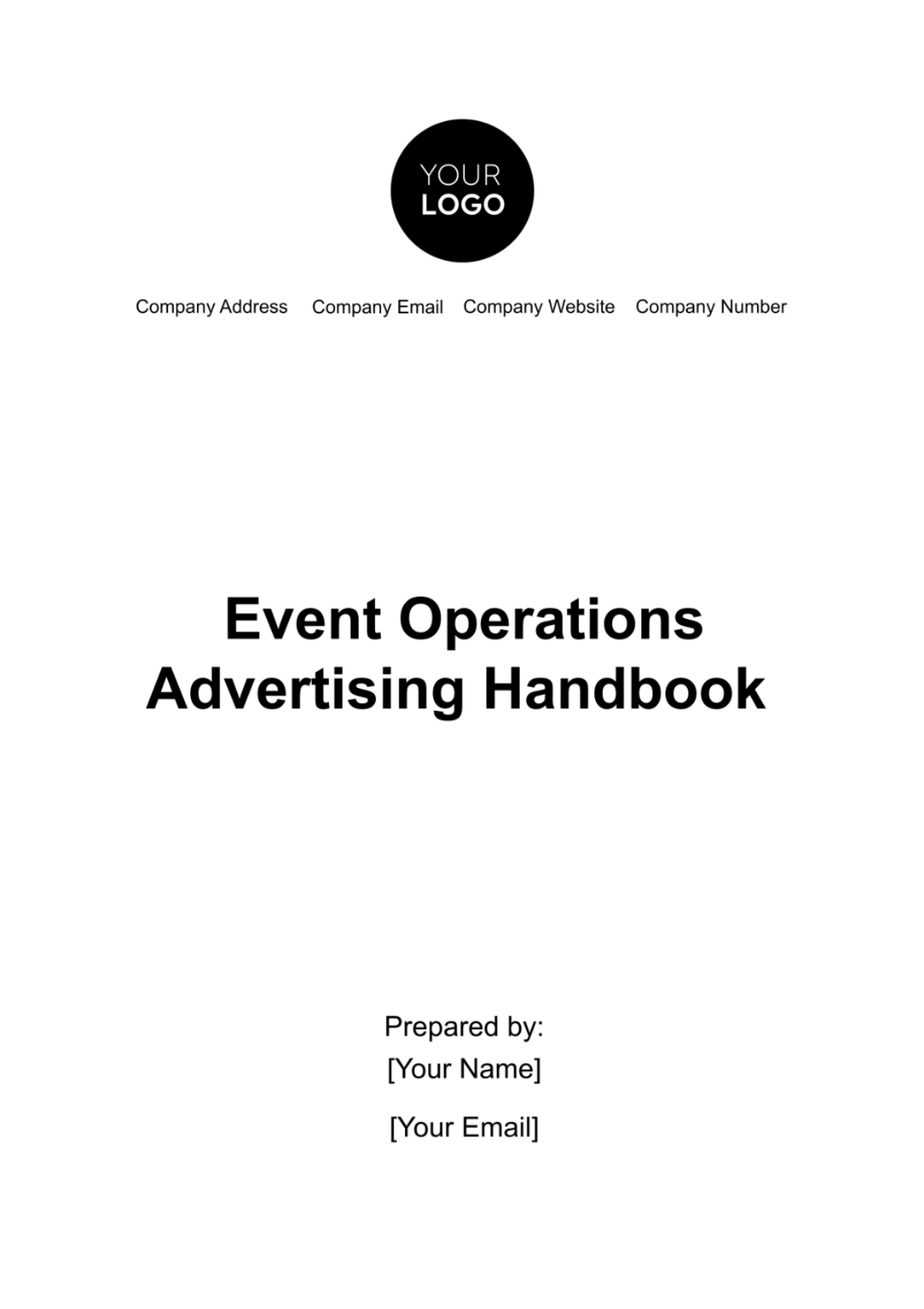 Event Operations Advertising Handbook Template - Edit Online & Download