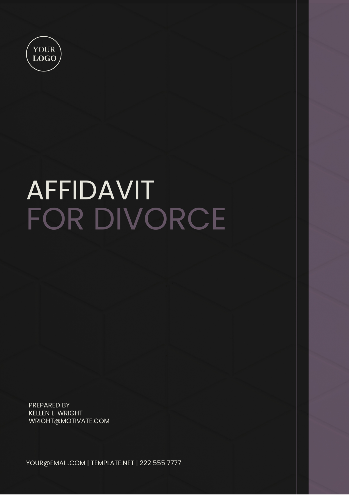 Affidavit For Divorce Template