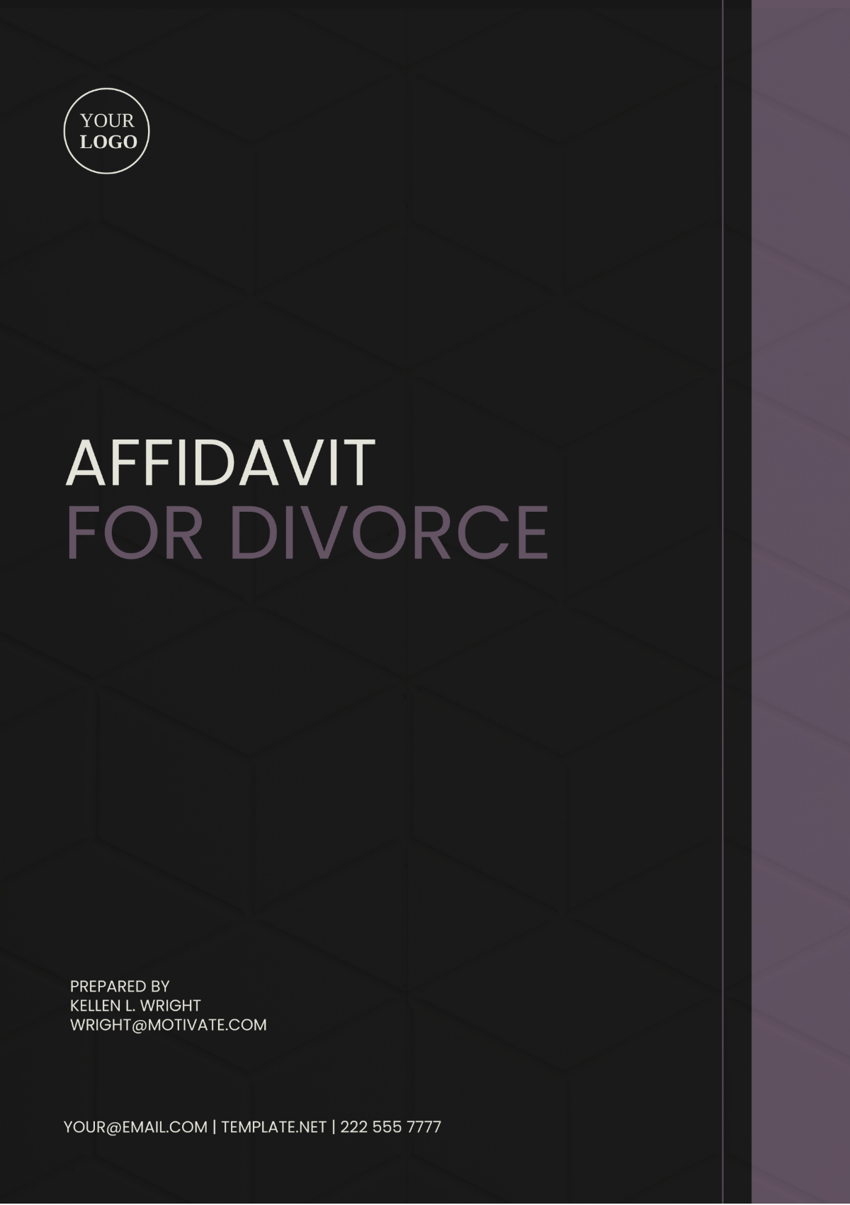 Affidavit For Divorce Template - Edit Online & Download