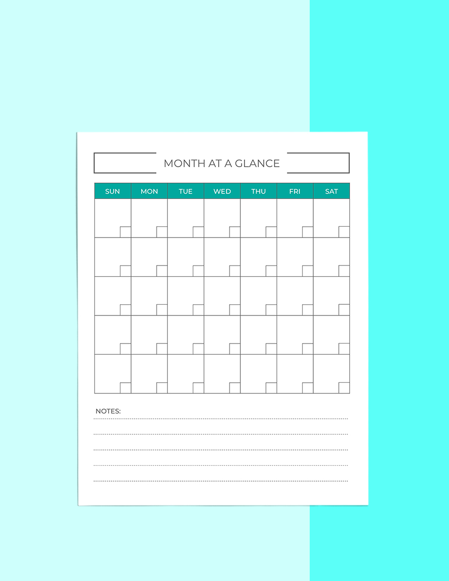Monthly Student Planner Template