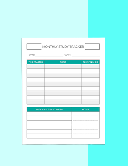 Monthly Student Planner Template [Free Pages] - Word, Apple Pages ...