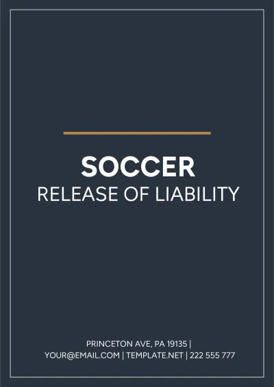 Free Soccer Release of Liability Template to Edit Online