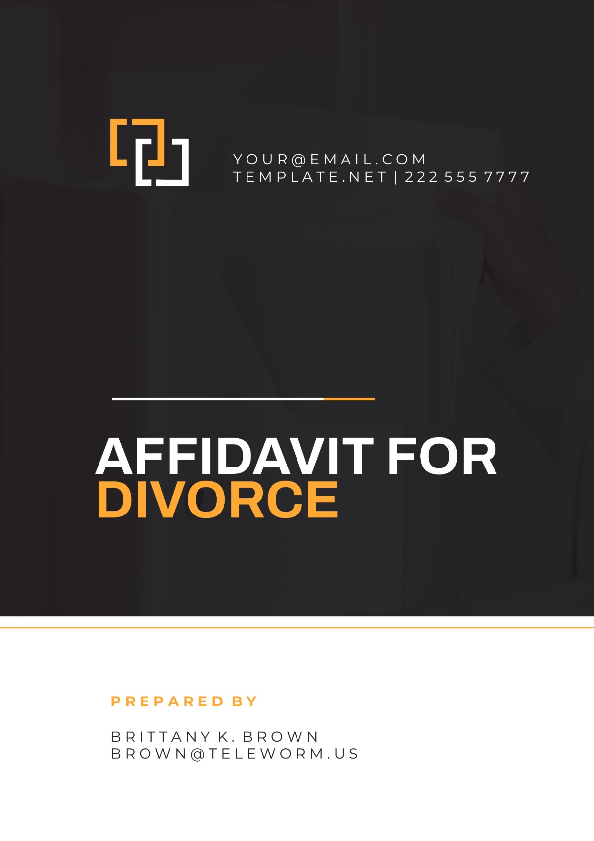 Free Ontario Affidavit For Divorce Template