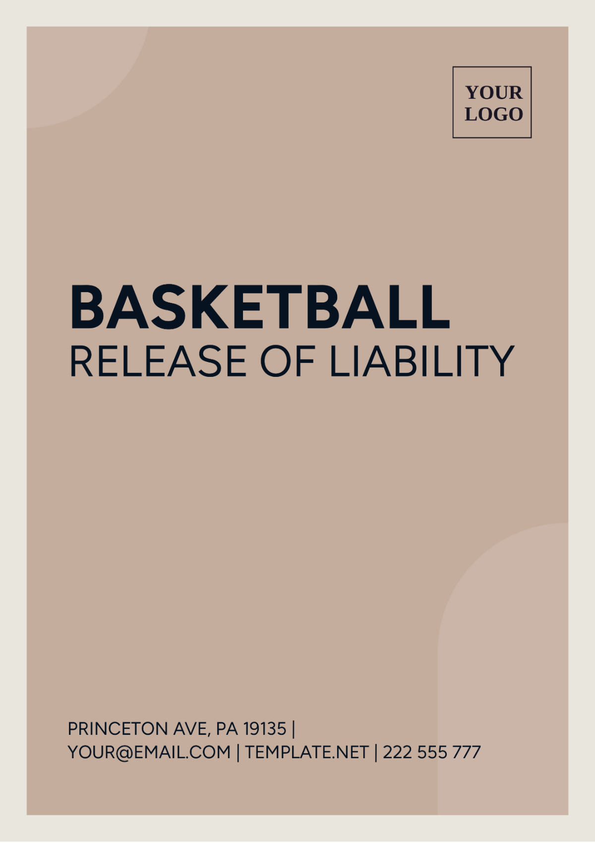 Basketball Release of Liability Template