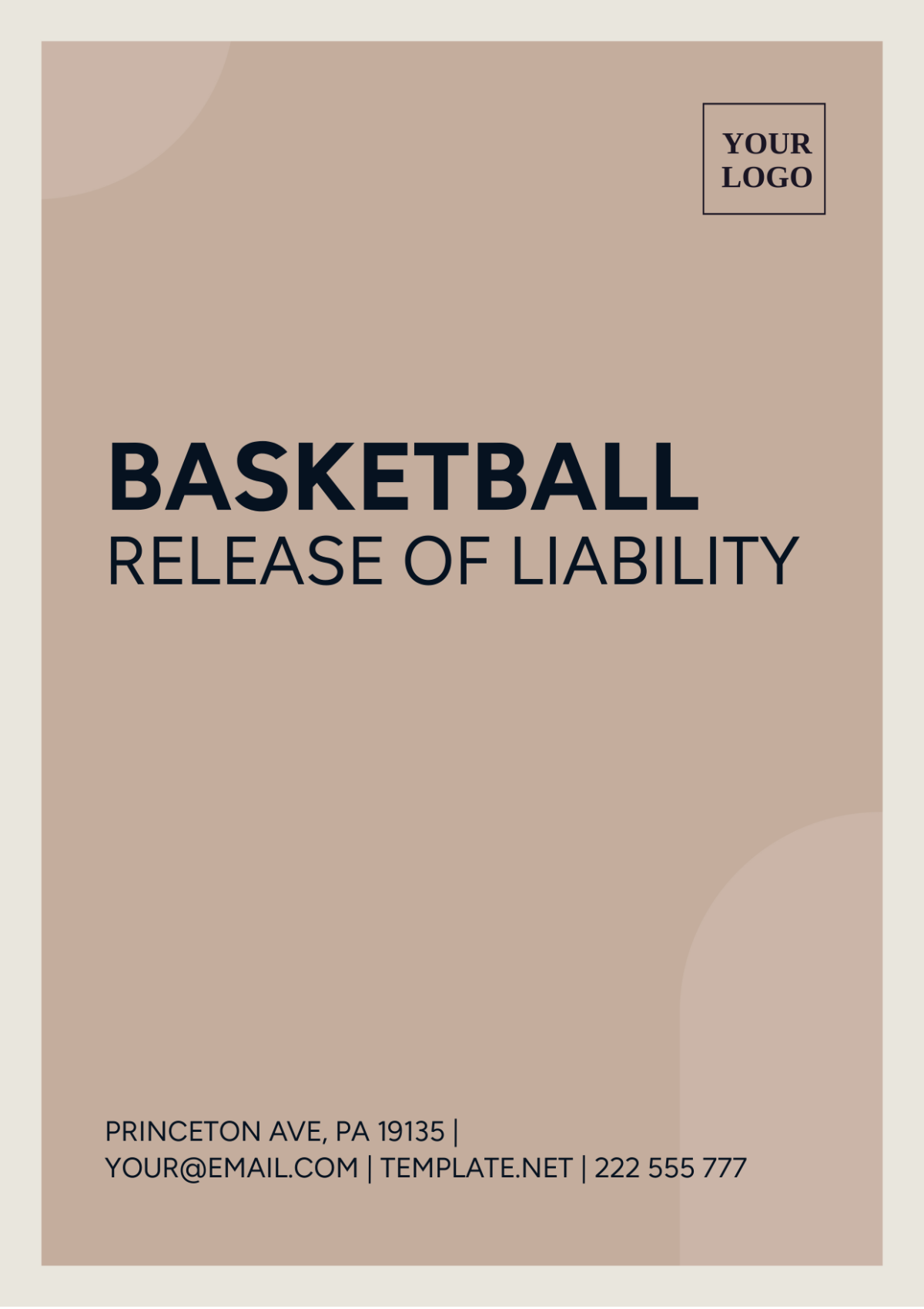 Basketball Release Of Liability Template