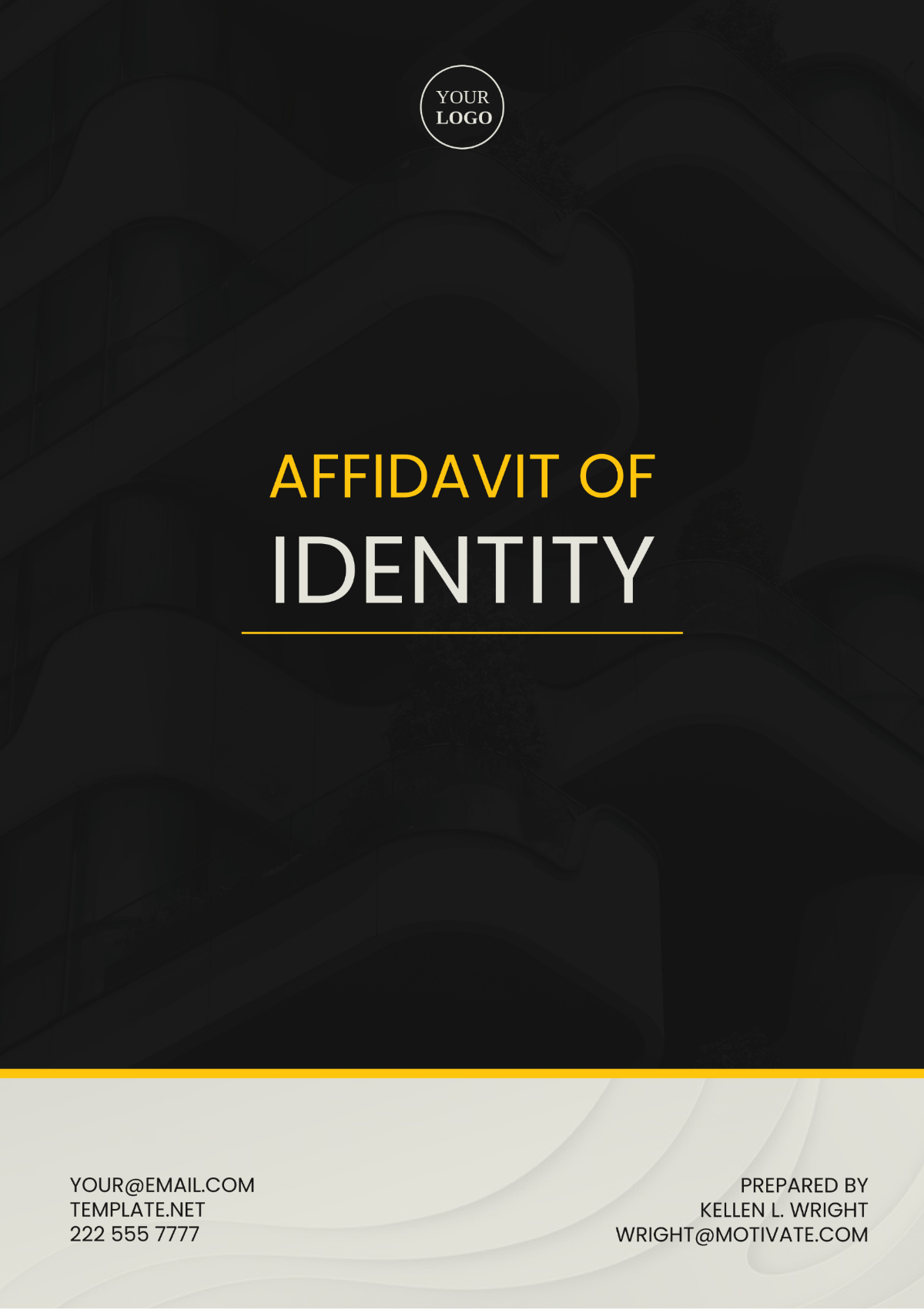 Affidavit of Identity Template