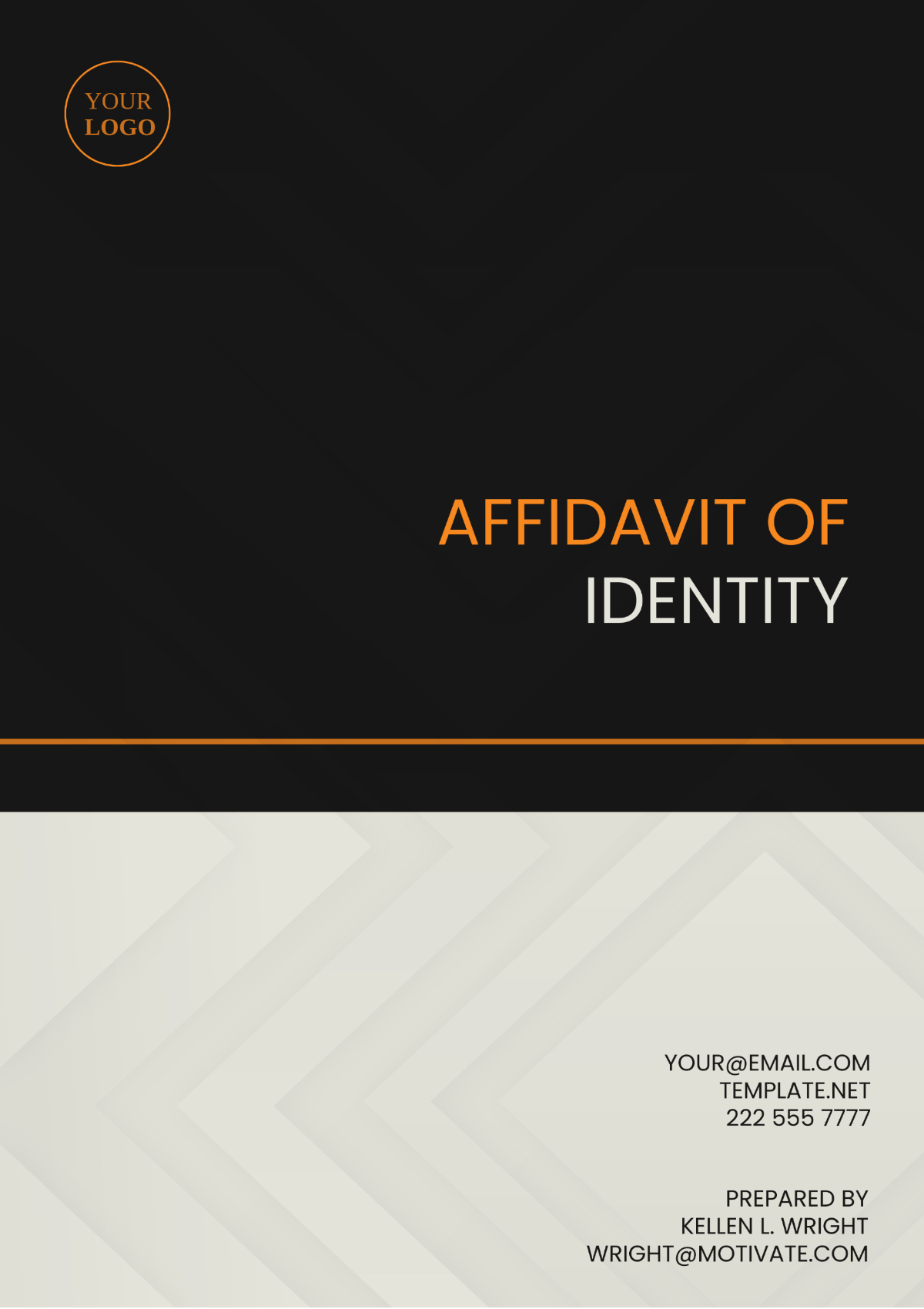 Colorado Affidavit of Identity Template