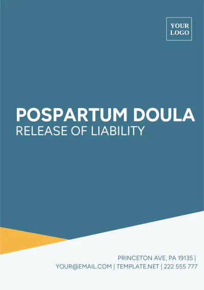 Free Postpartum Doula Release Of Liability Template to Edit Online