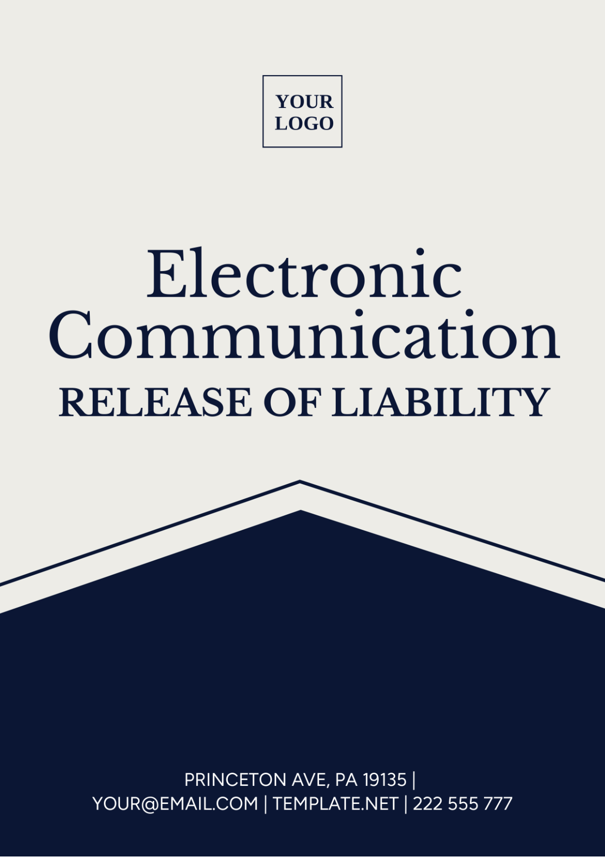 Free Electronic Communication Release Of Liability Template