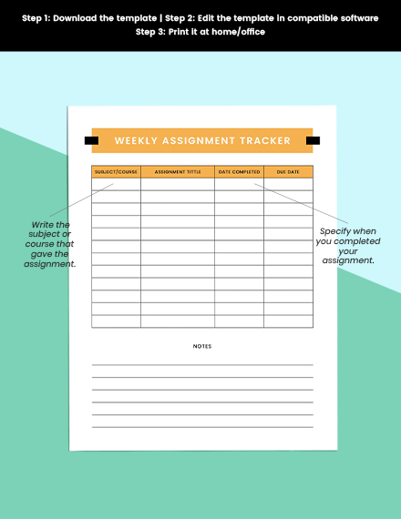 Student Planner Template Free