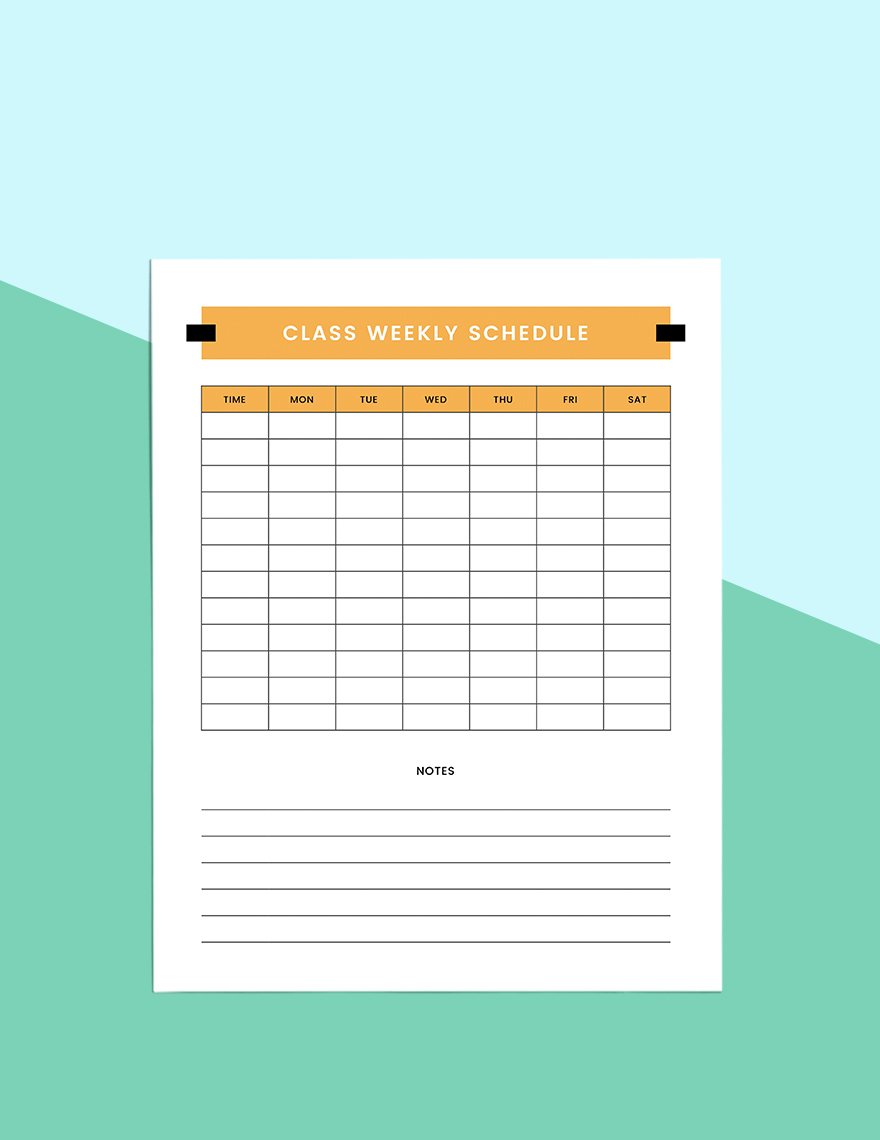 Weekly Student Planner Template