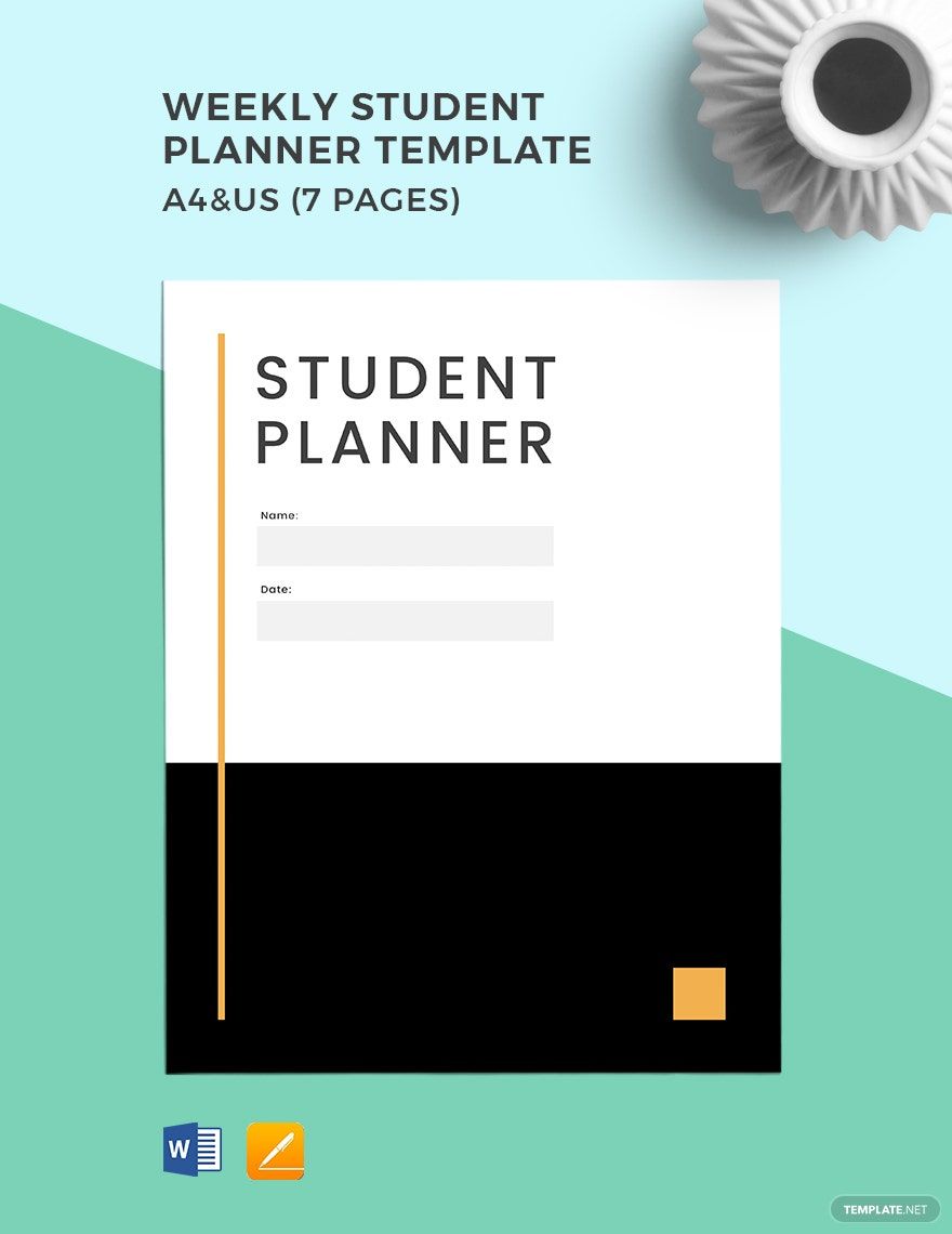 Weekly Planner Template - Illustrator, InDesign, PSD | Template.net