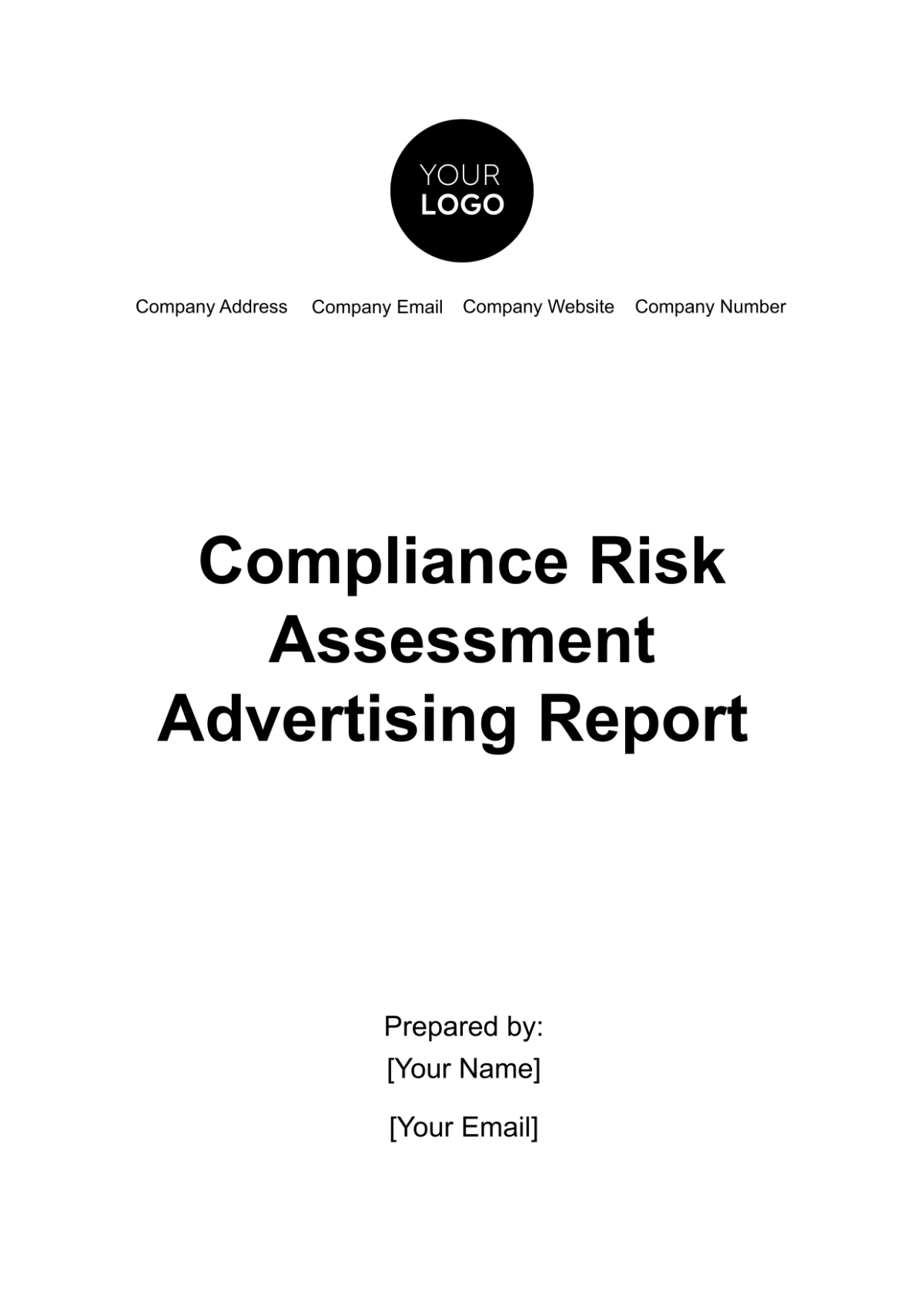 Free Compliance Risk Assessment Advertising Report Template