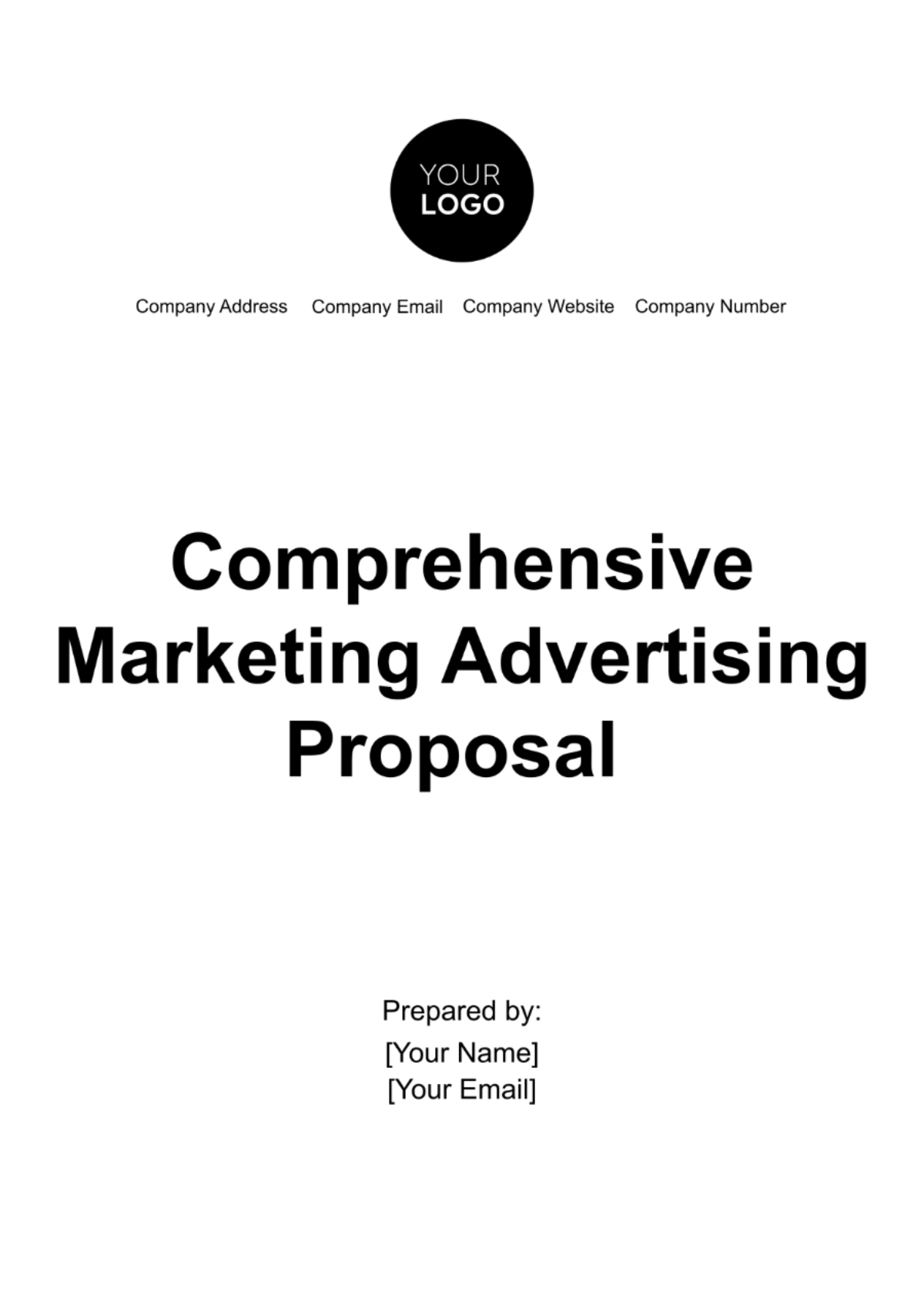 Free Comprehensive Marketing Advertising Proposal Template