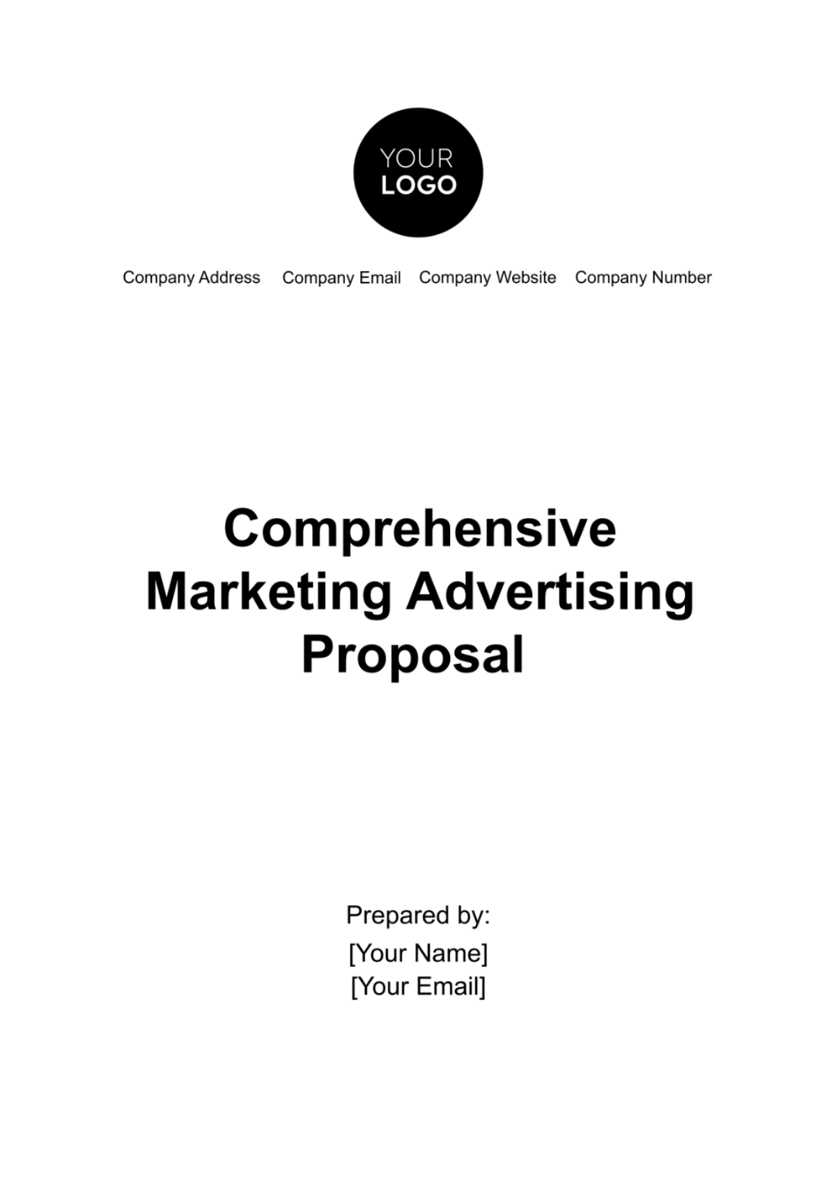 Comprehensive Marketing Advertising Proposal Template - Edit Online & Download