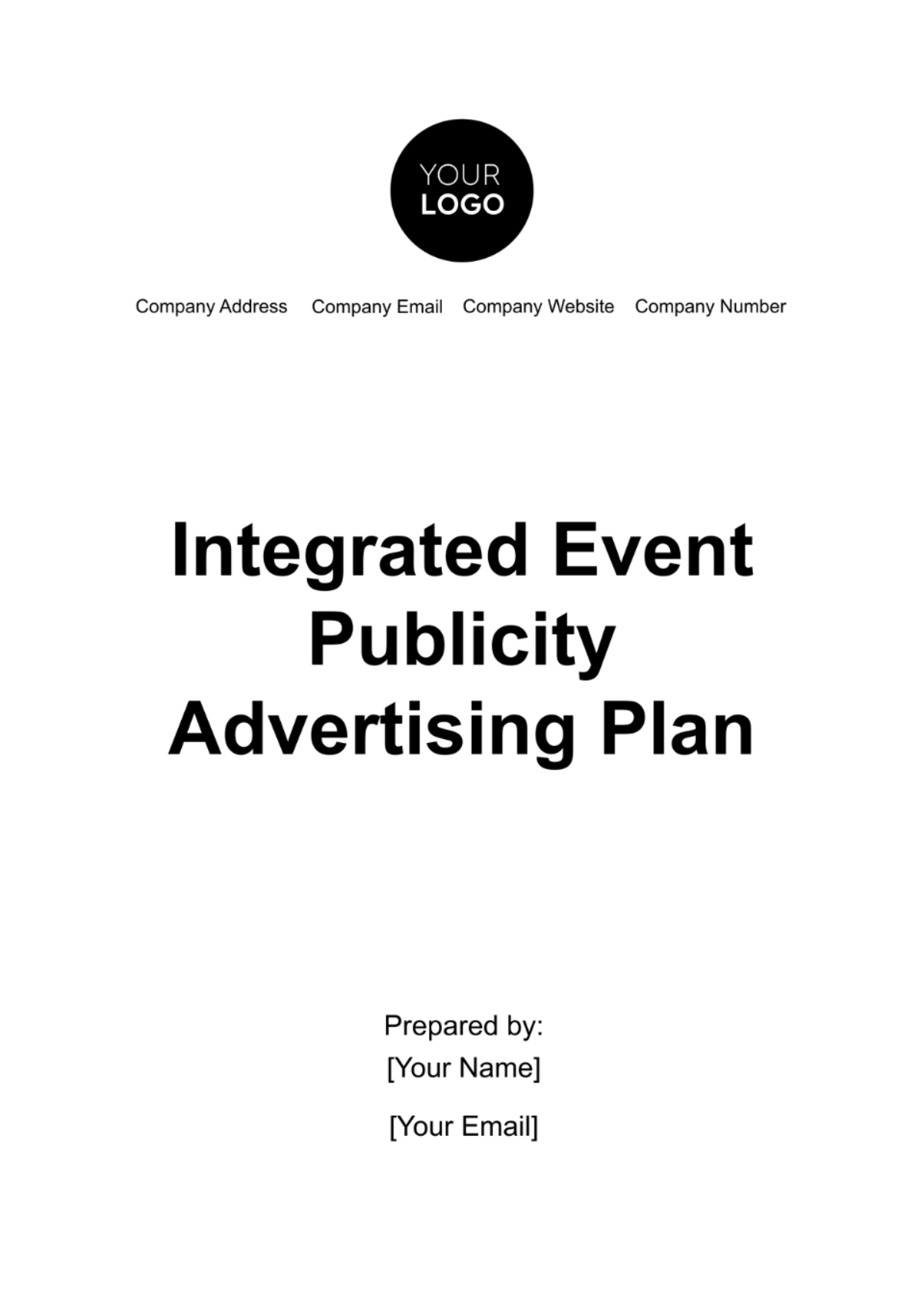 Free Integrated Event Publicity Advertising Plan Template