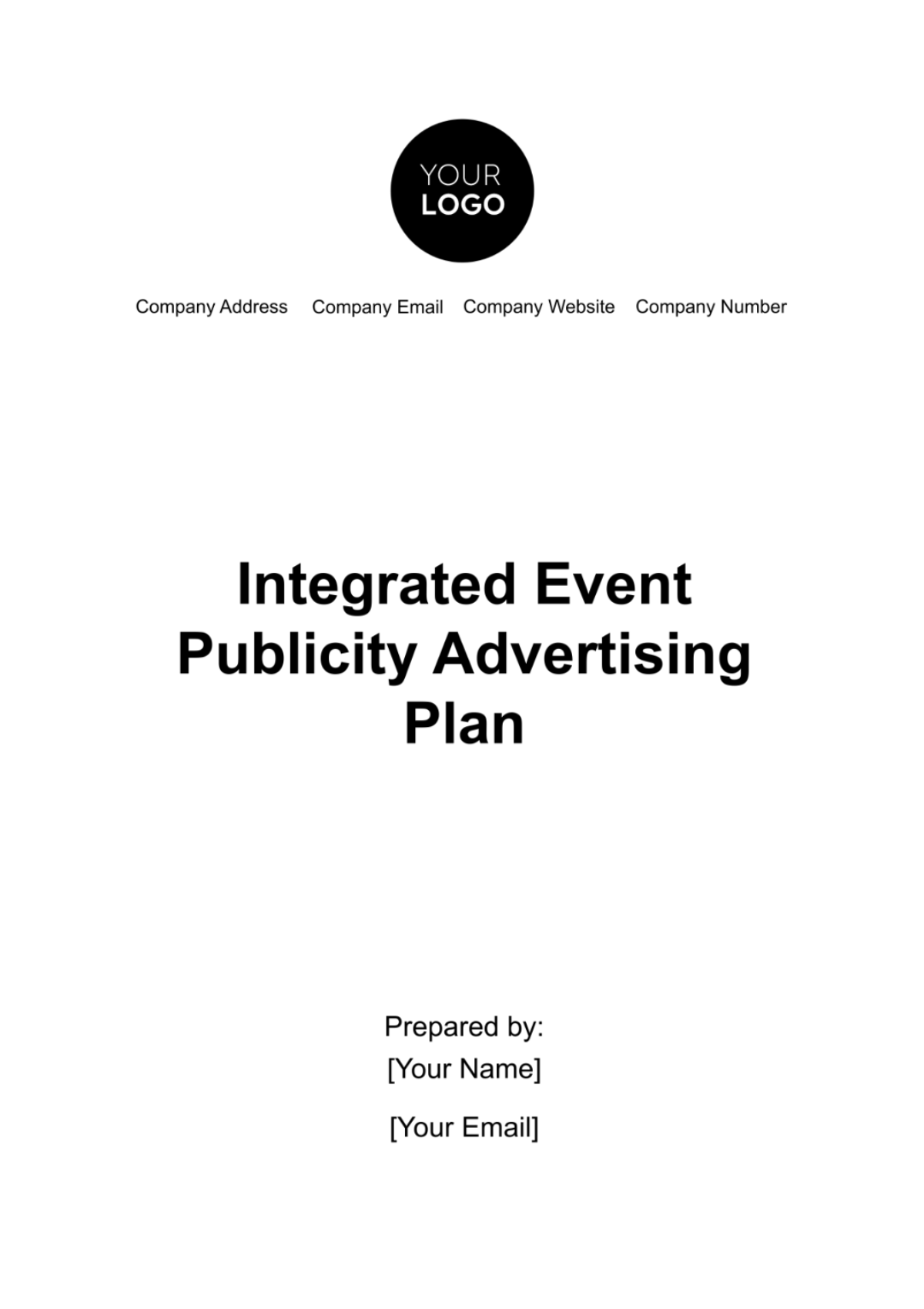 Free Integrated Event Publicity Advertising Plan Template - Edit Online ...