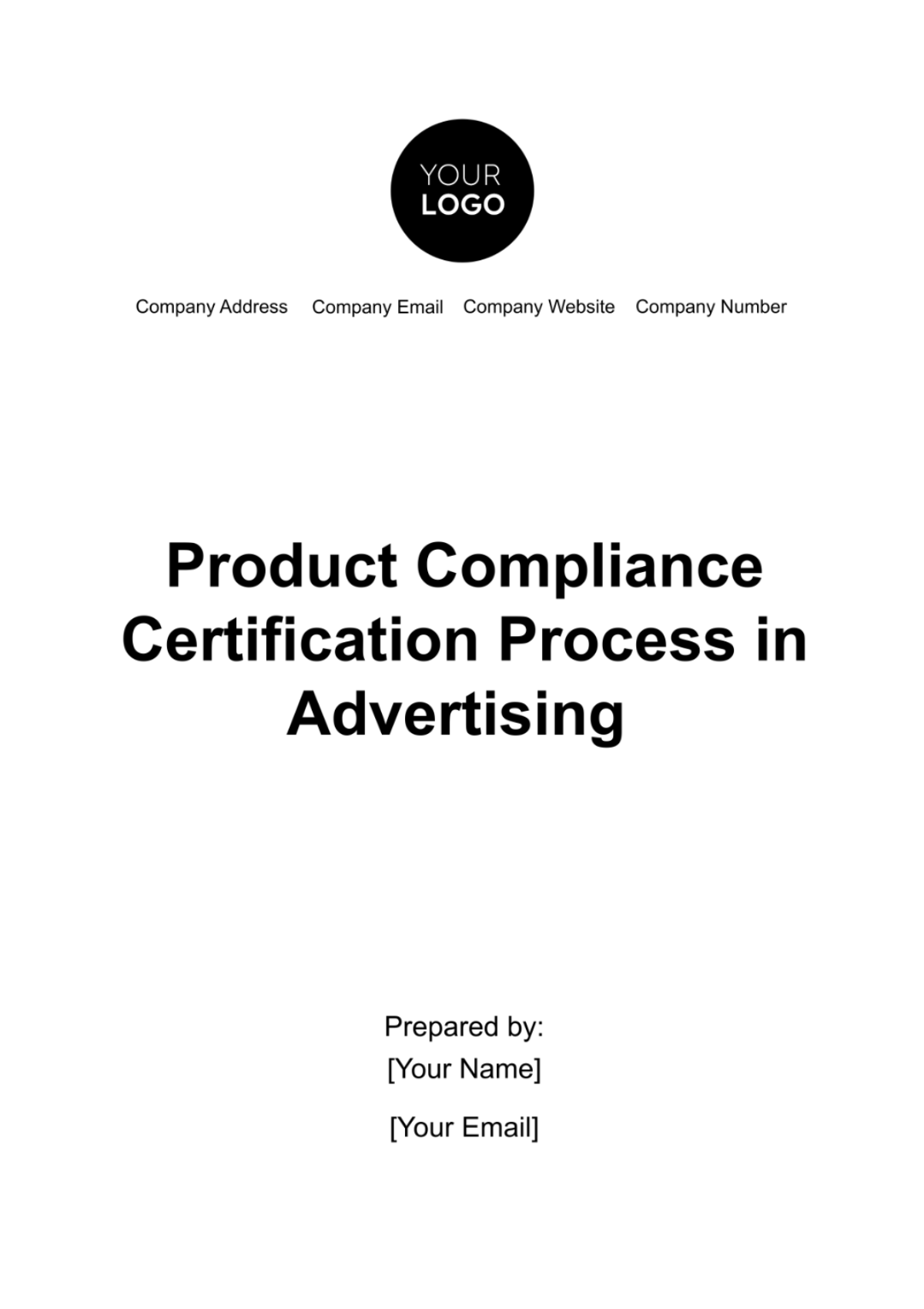 Product Compliance Certification Process in Advertising Template - Edit Online & Download