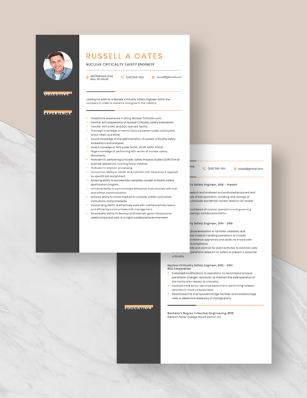 Nuclear Criticality Safety Engineer Resume Download