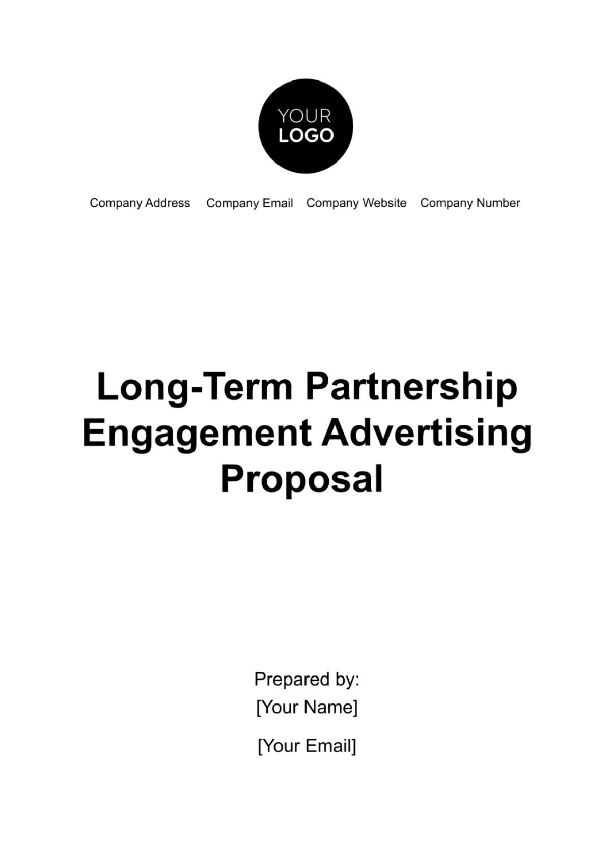 Long-Term Partnership Engagement Advertising Proposal Template - Edit Online & Download