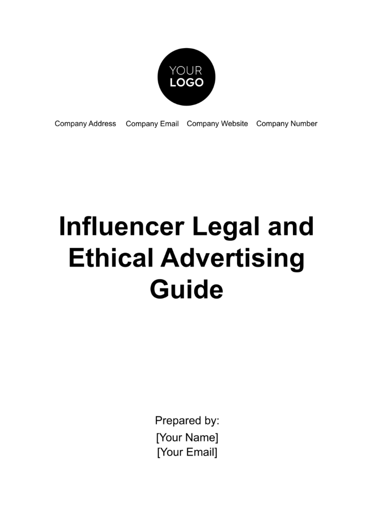 Free Influencer Legal and Ethical Advertising Guide Template