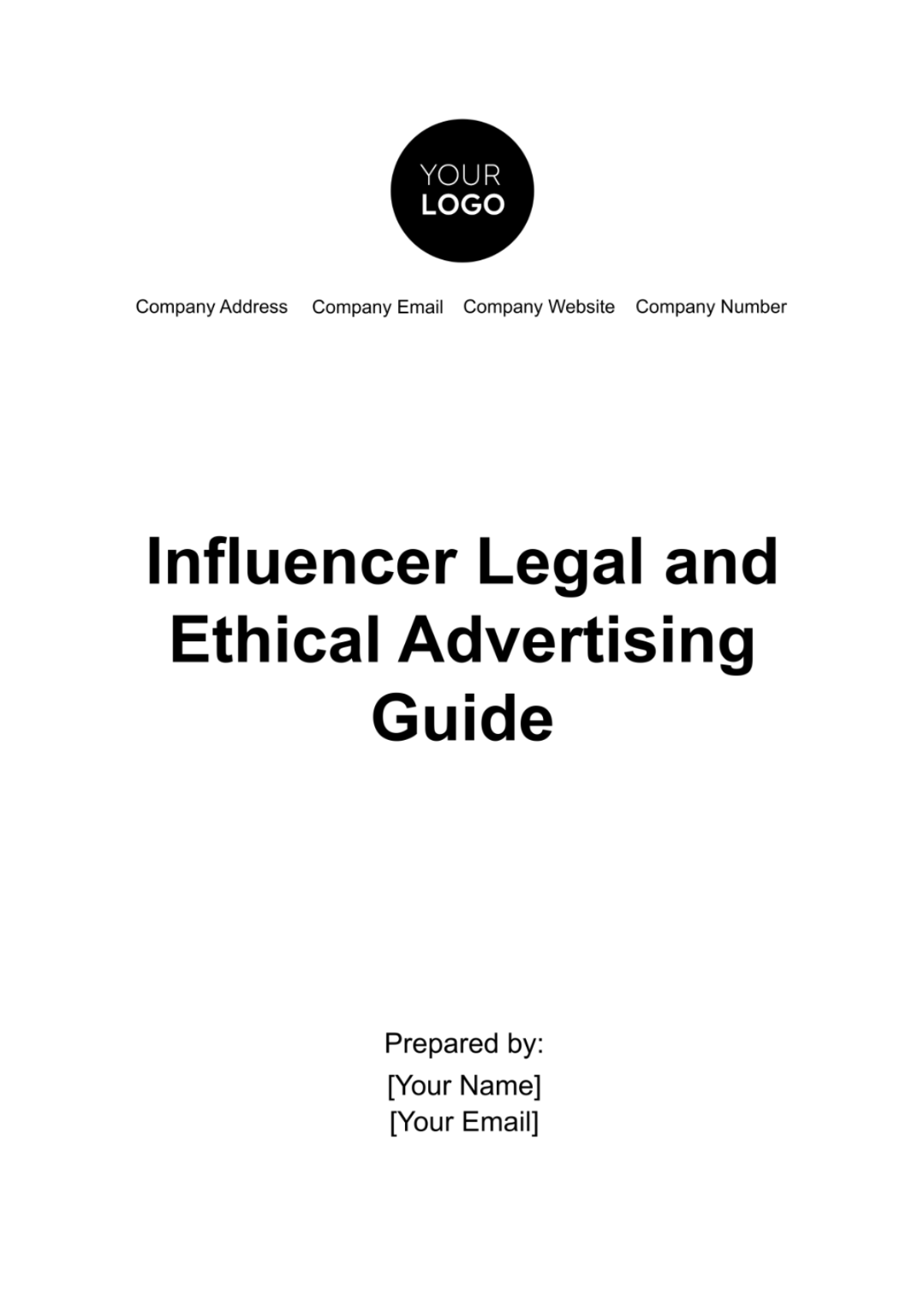 Influencer Legal and Ethical Advertising Guide Template - Edit Online & Download