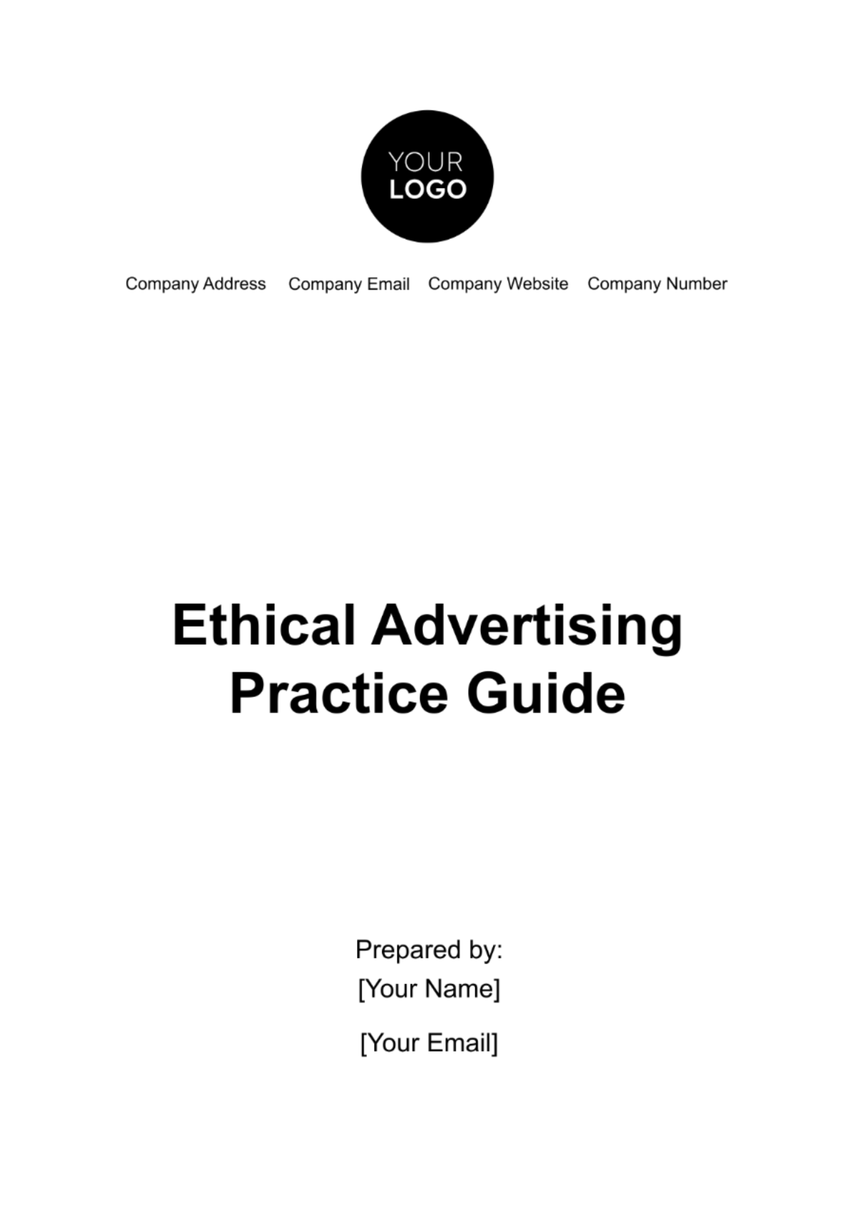 Ethical Advertising Practice Guide Template