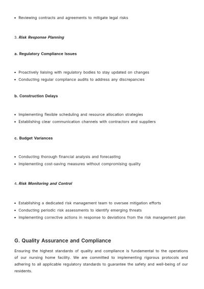 Free Nursing Home Project Strategy Template to Edit Online