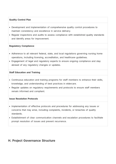 Free Nursing Home Project Strategy Template to Edit Online
