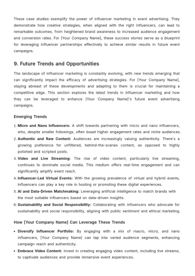 Free Influencer Event Management Advertising Guide Template to Edit Online