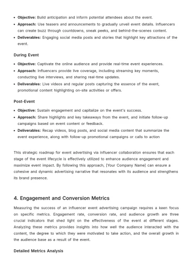 Free Influencer Event Management Advertising Guide Template to Edit Online