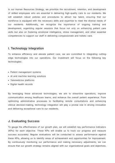 Free Nursing Home Growth Strategy Template to Edit Online