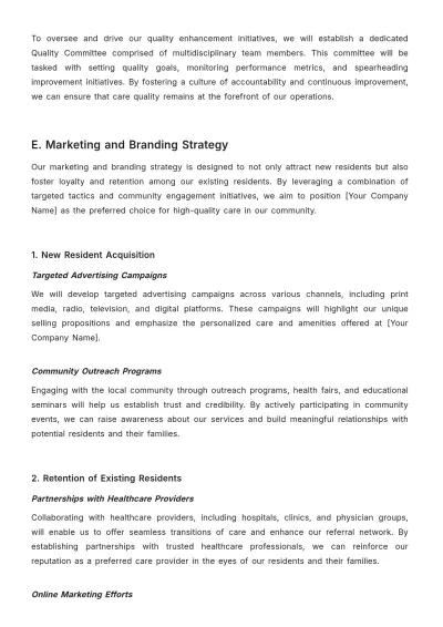 Free Nursing Home Growth Strategy Template to Edit Online