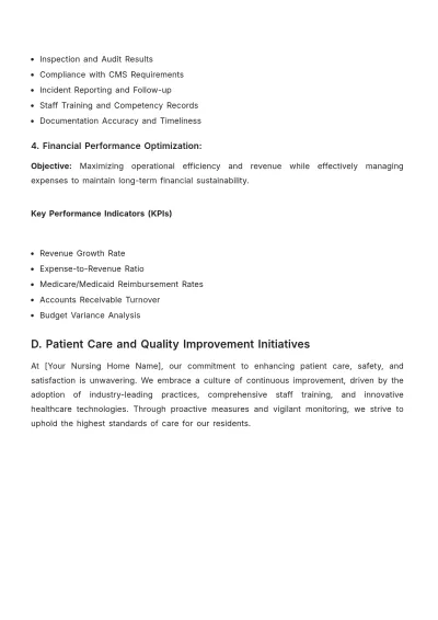 Free Nursing Home Yearly Strategy Template to Edit Online