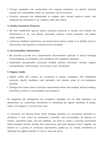 Free Nursing Home Yearly Strategy Template to Edit Online