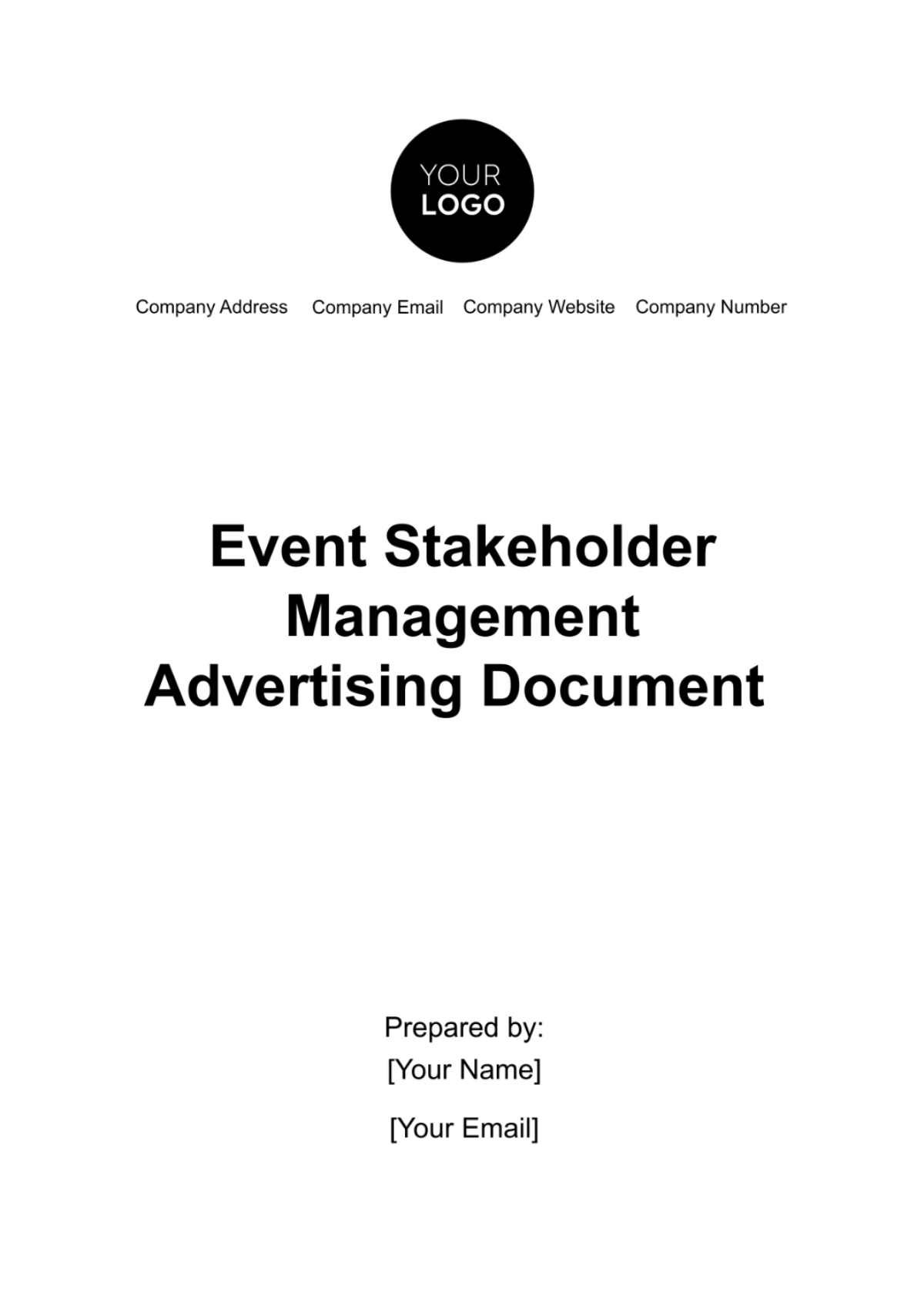 Free Event Stakeholder Management Advertising Document Template