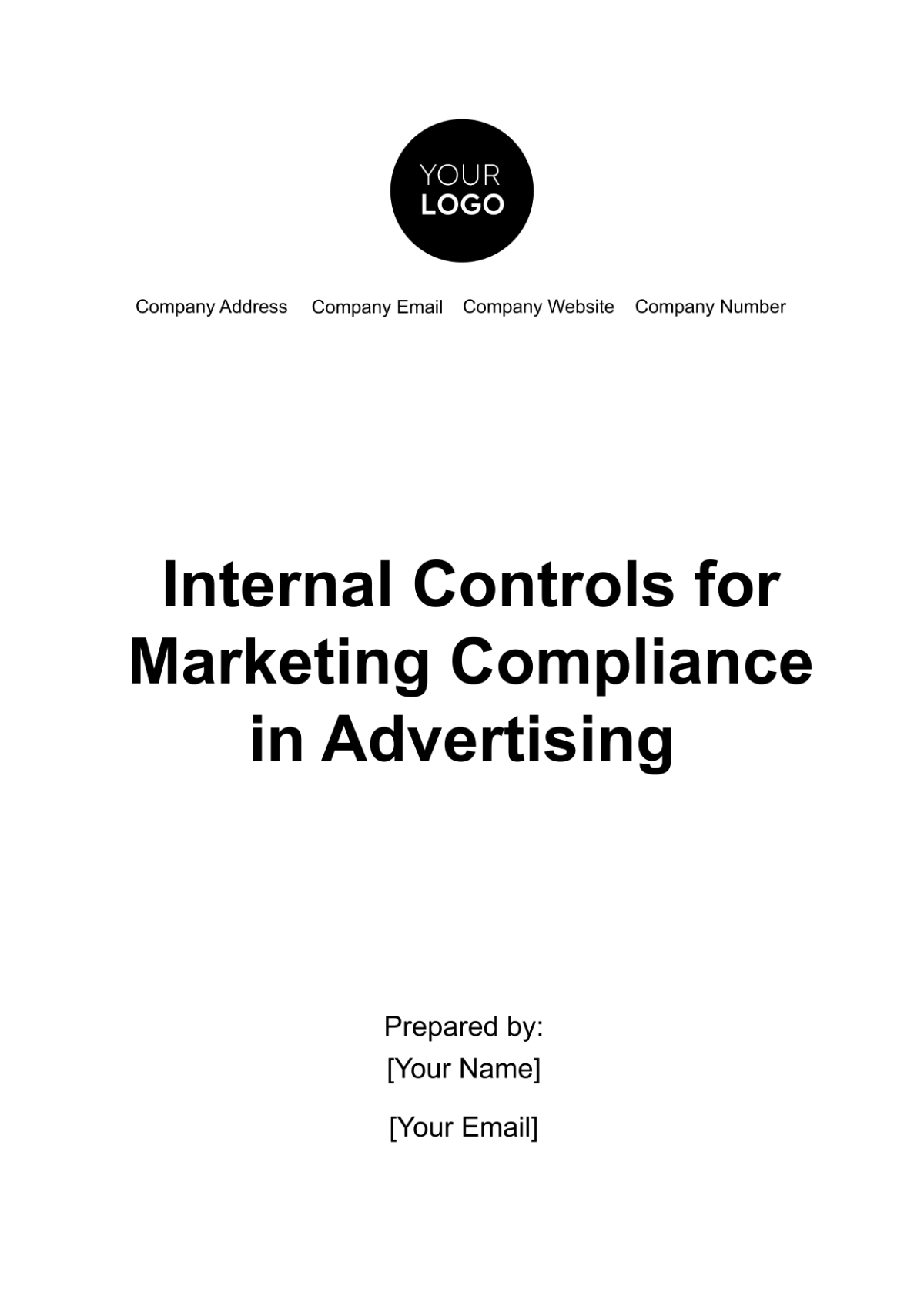 Internal Controls for Marketing Compliance in Advertising Template
