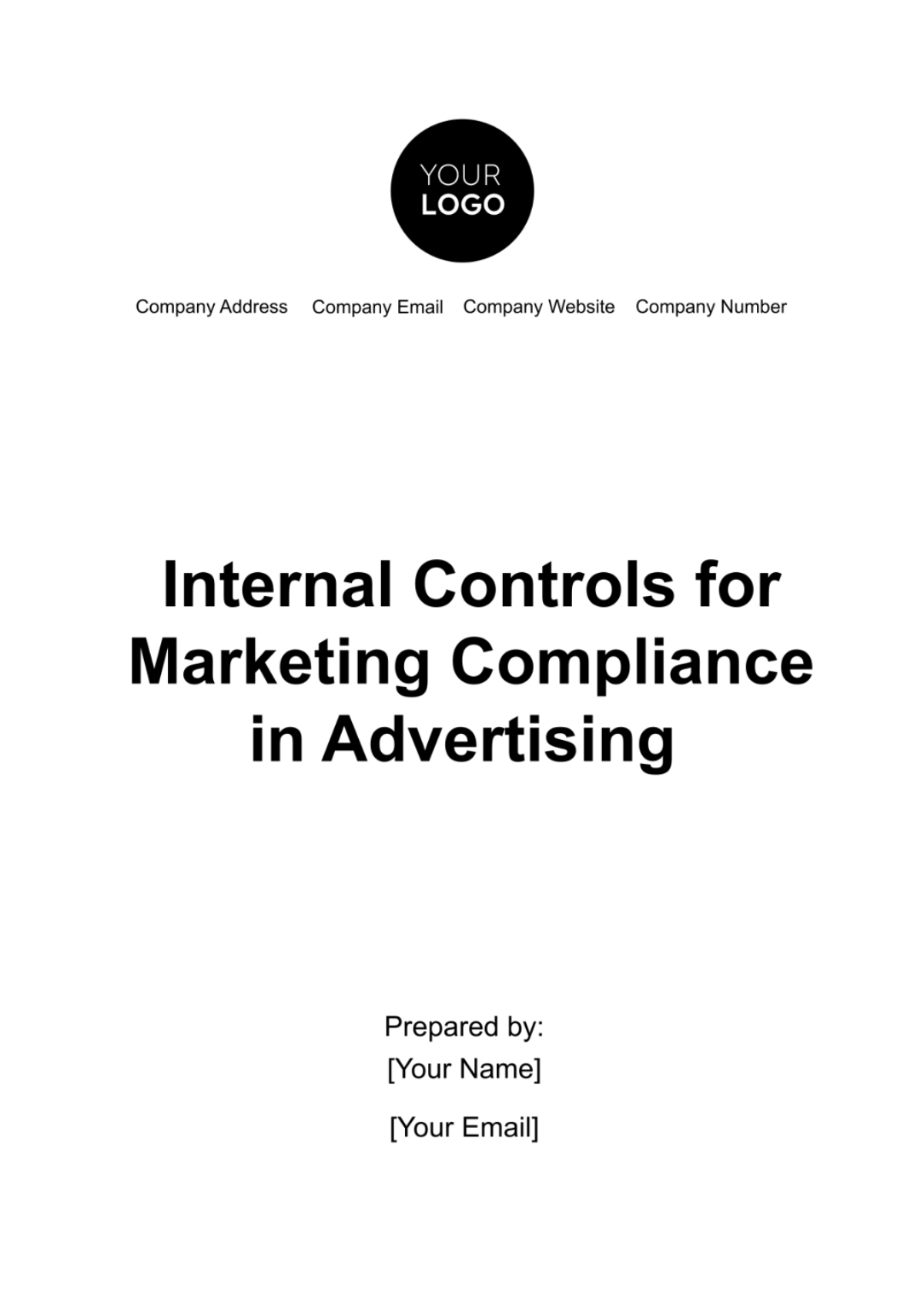 Internal Controls for Marketing Compliance in Advertising Template - Edit Online & Download