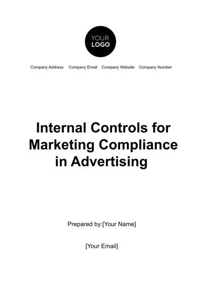 Free Internal Controls for Marketing Compliance in Advertising Template to Edit Online