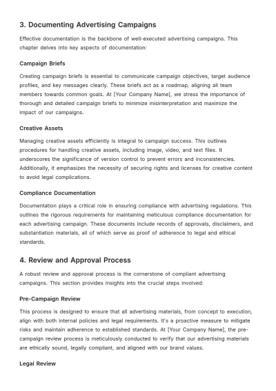 Free Internal Controls for Marketing Compliance in Advertising Template to Edit Online