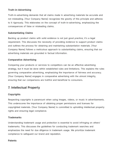 Free Internal Controls for Marketing Compliance in Advertising Template to Edit Online