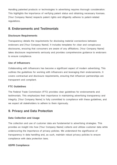 Free Internal Controls for Marketing Compliance in Advertising Template to Edit Online