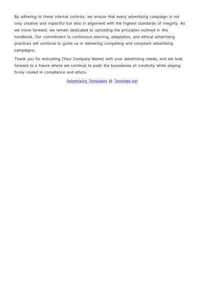 Free Internal Controls for Marketing Compliance in Advertising Template to Edit Online