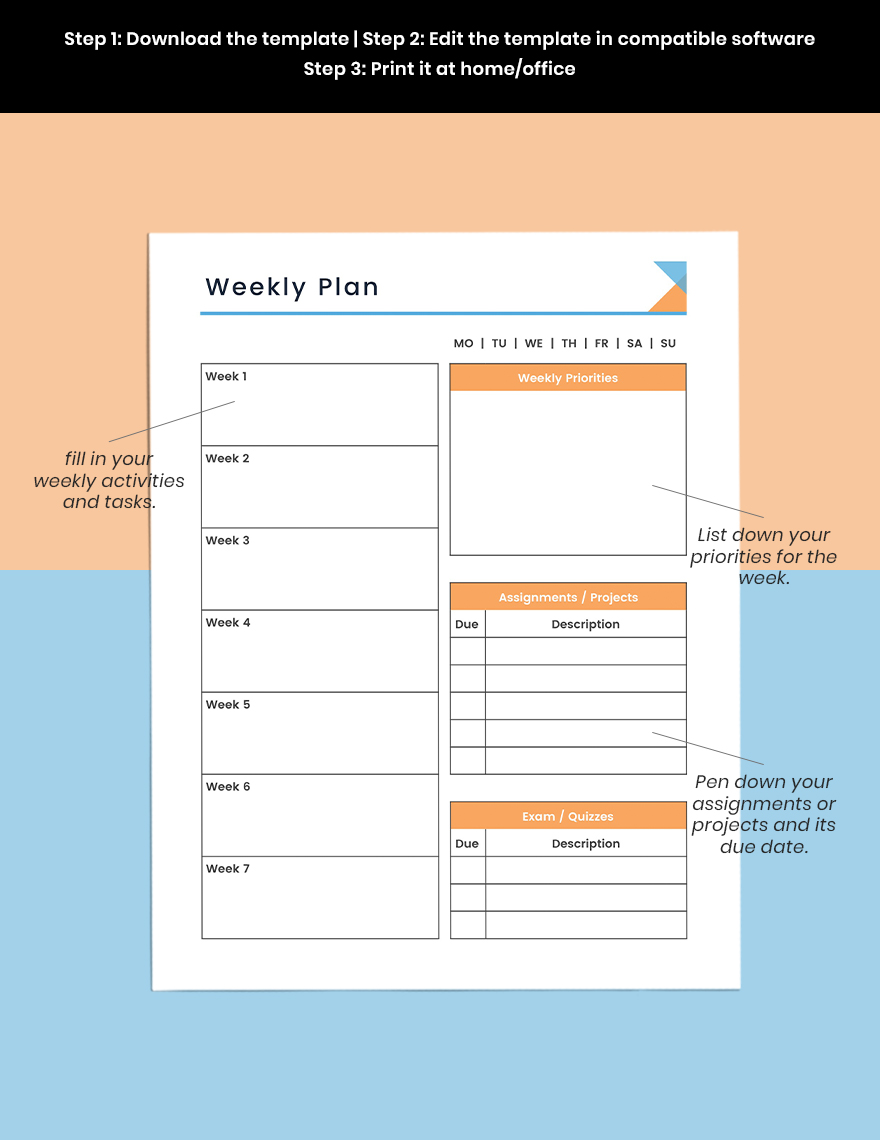 daily student planner template free