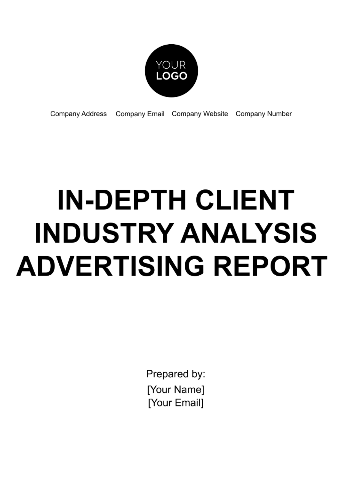 Free In-Depth Client Industry Analysis Advertising Report Template