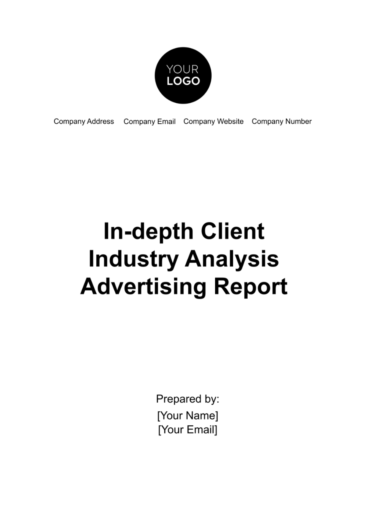 In-Depth Client Industry Analysis Advertising Report Template - Edit Online & Download