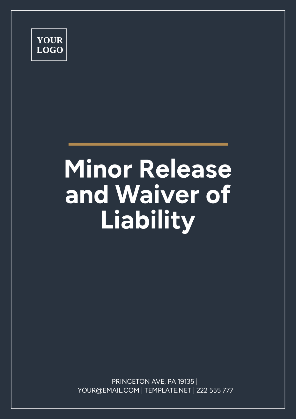 Free Minor Release And Waiver Of Liability Template